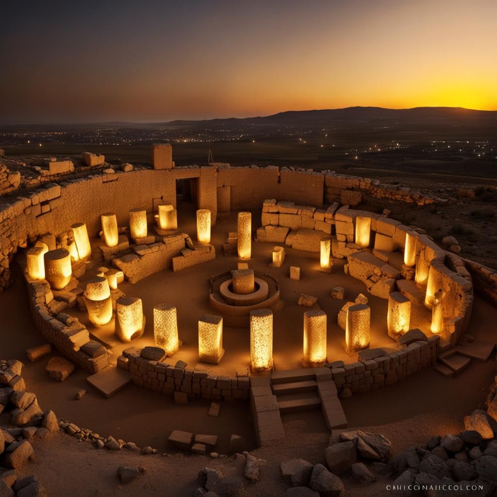 Göbeklitepe Temple: Golden Light and Ancient Goddess