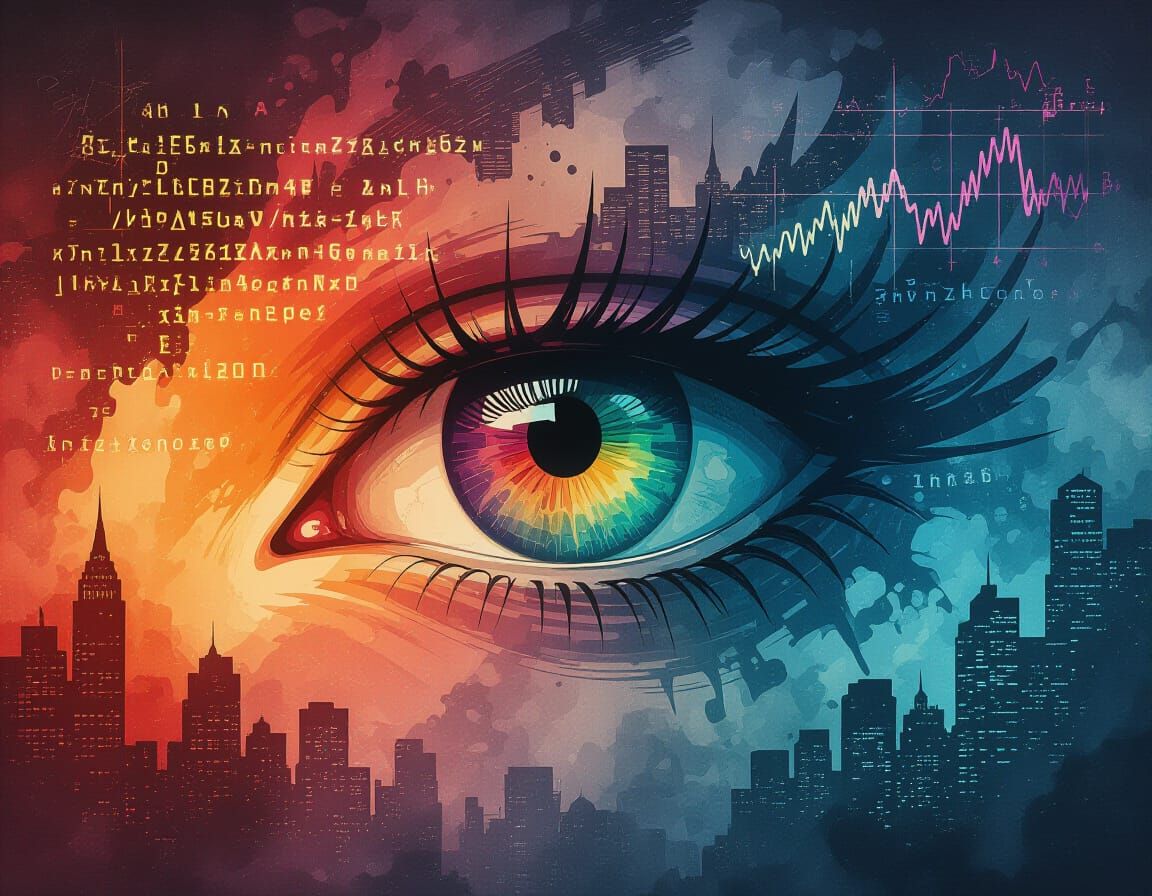 Cyberpunk Dragon Eye with Glitchcore Effects