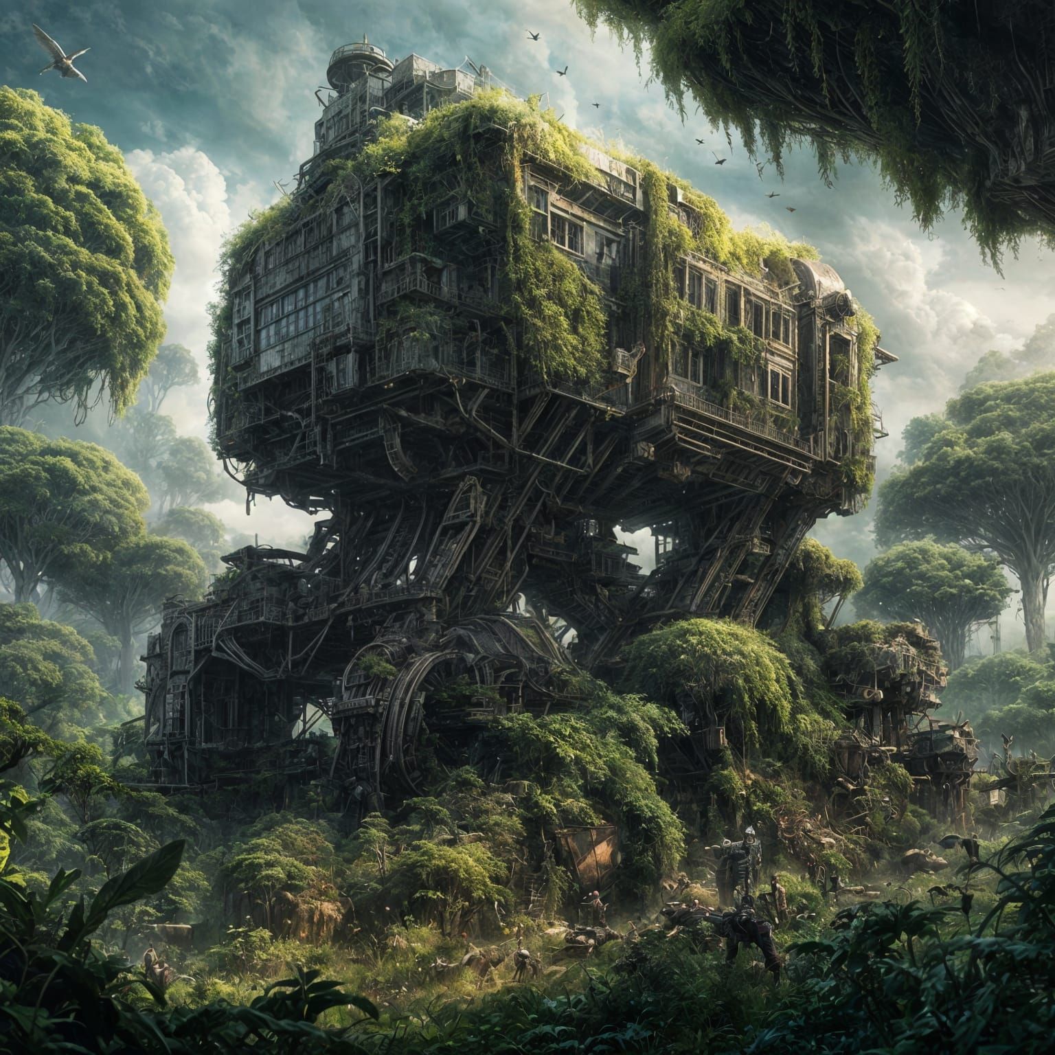 Overgrown Machines: Epic Digital Matte Painting