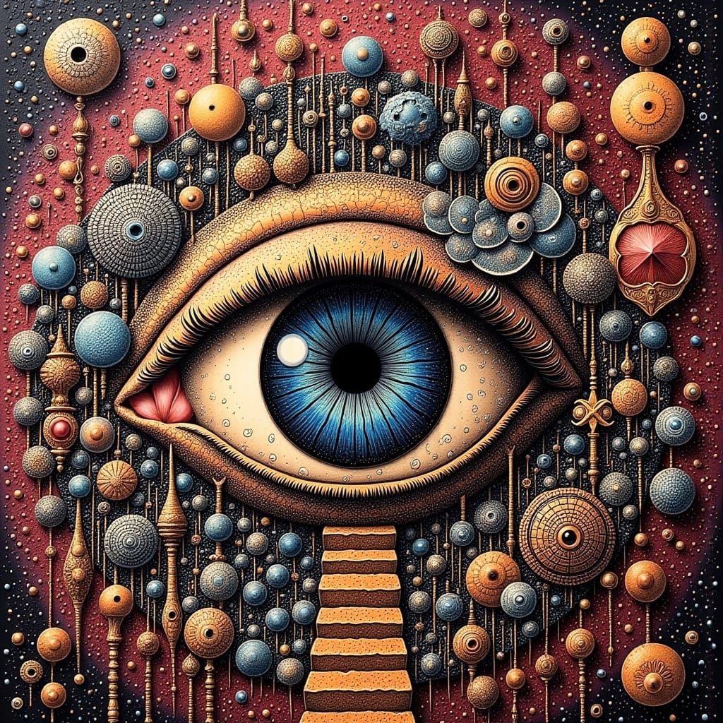 Surreal Eye in Mystical Ornamental Style