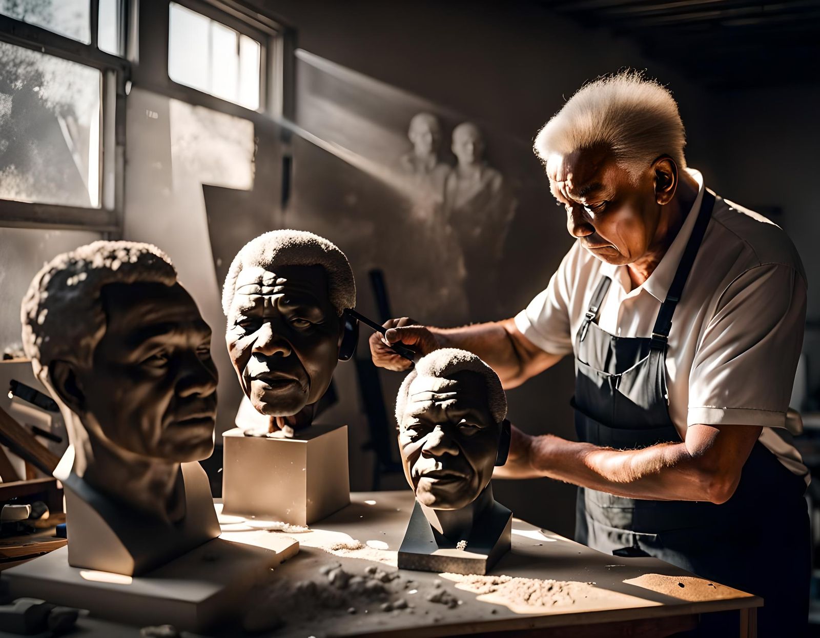 Jim Gion, sculptor ...