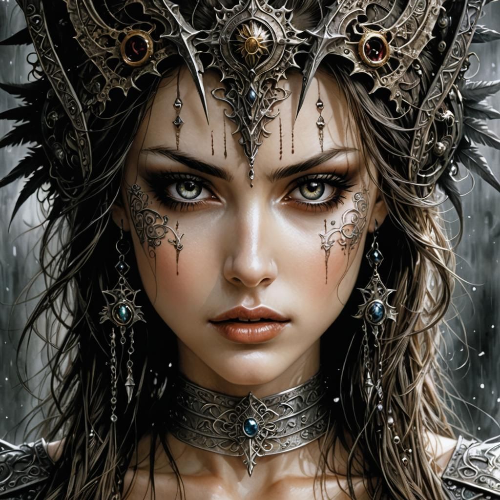 Hyperrealistic Illustration in Luis Royo Style