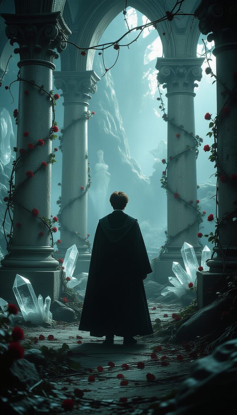 Harry Potter in Dark Ethereal Fantasy Scene