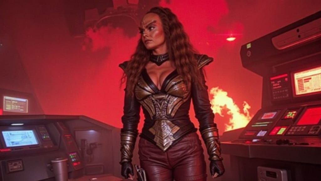 Klingon Warrior Captain in Battle