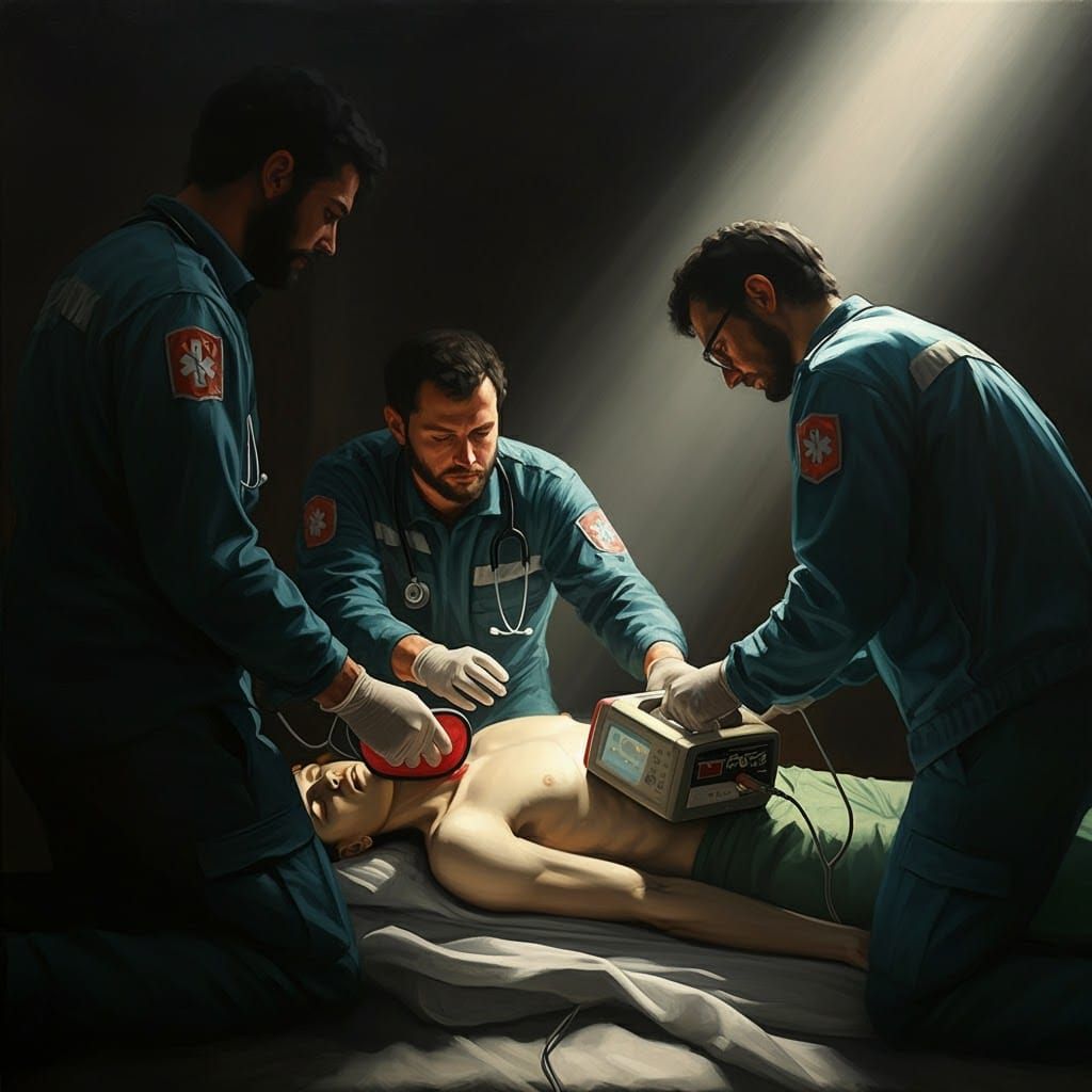 Paramedics in Emergency: A Renaissance Painting