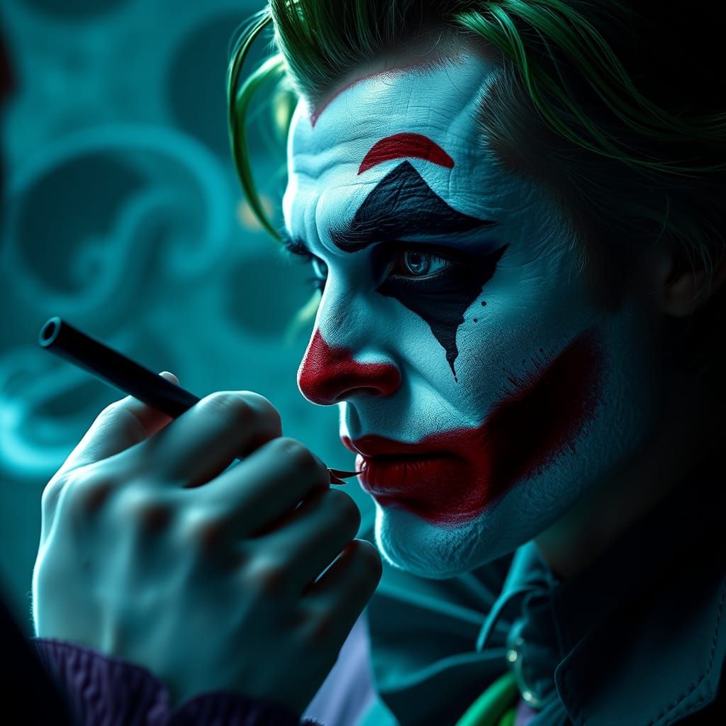 Joaquin Phoenix as Joker: Anime Fantasy Art