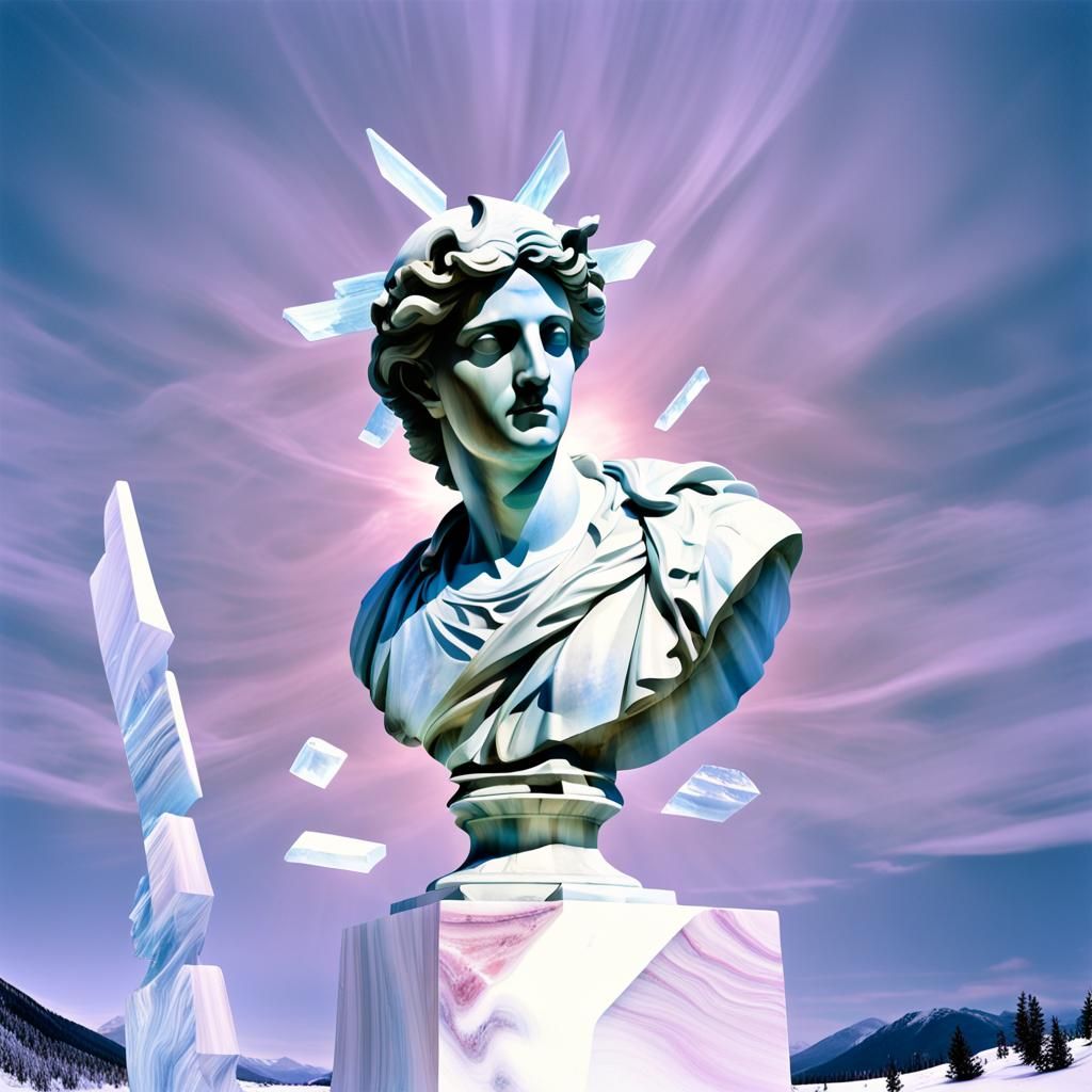 Spectral Figure in Post-Blizzard Landscape: 90s Photography