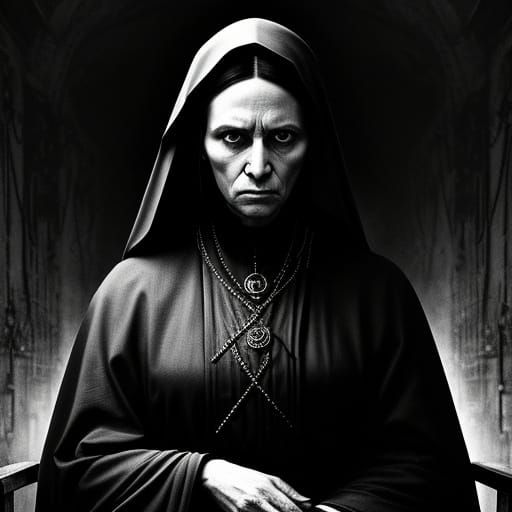 Mysterious Mother Kaleidoscope in High Contrast Cinematic St...