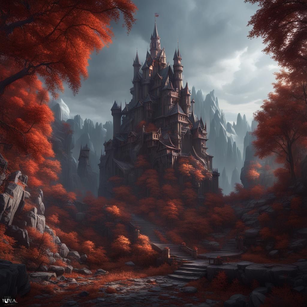 Dark Worm Creature, Detailed Matte Painting