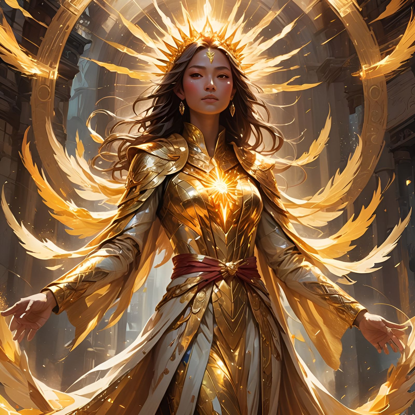 Radiant Sun Figure of Light and Love