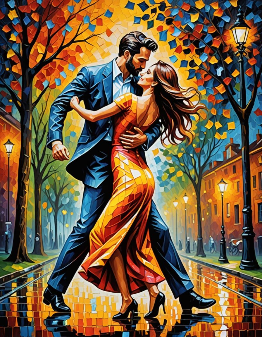 Passionate Tango in Dark Fantasy Style