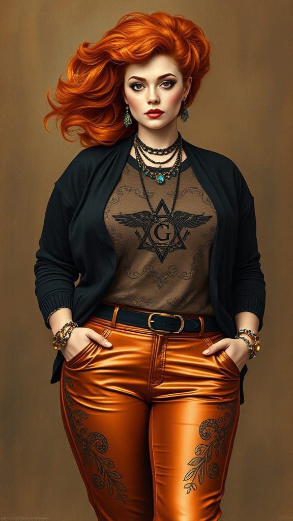 Surreal Fashion Goddess with Strength and Enchantment