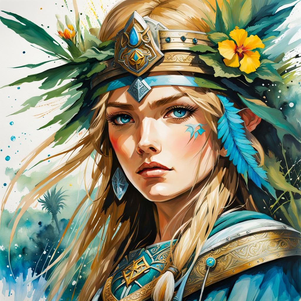 High Fantasy Zelda in Liquid Gouache Painting