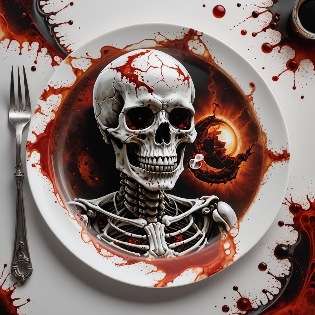 Fractal Coffee Stains and Skeleton Oracle Hologram