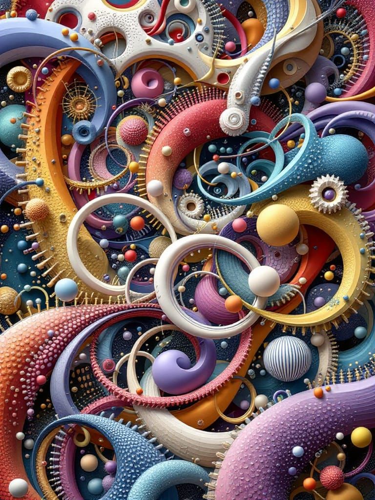 Intricate 3D Kandinsky Sculptures in Hypermaximalist Style