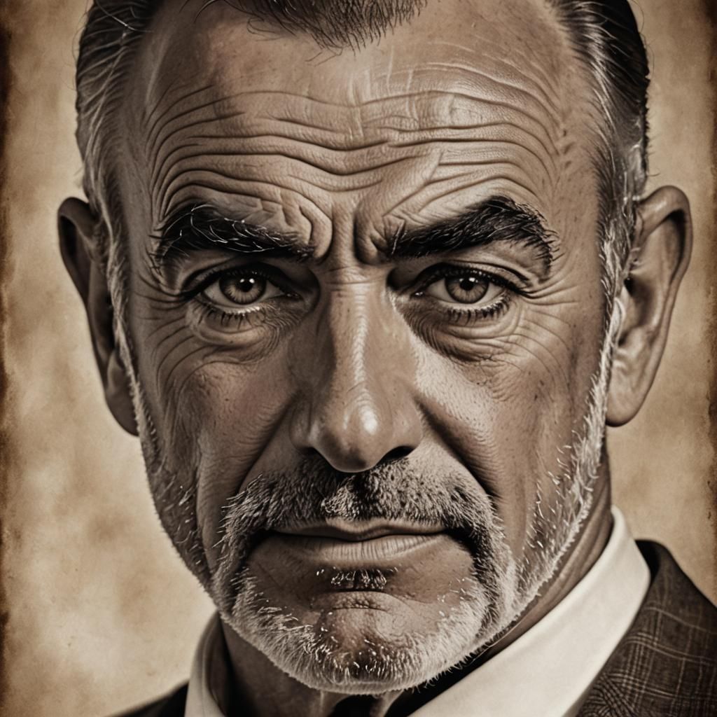 Vintage Portrait Captures Wisdom in Sepia Tone