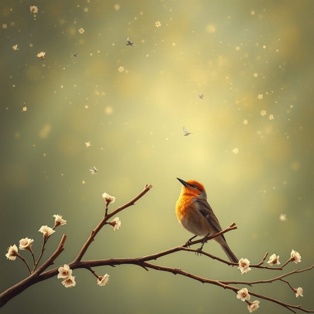 Joyful Birds Singing in Harmony with Nature