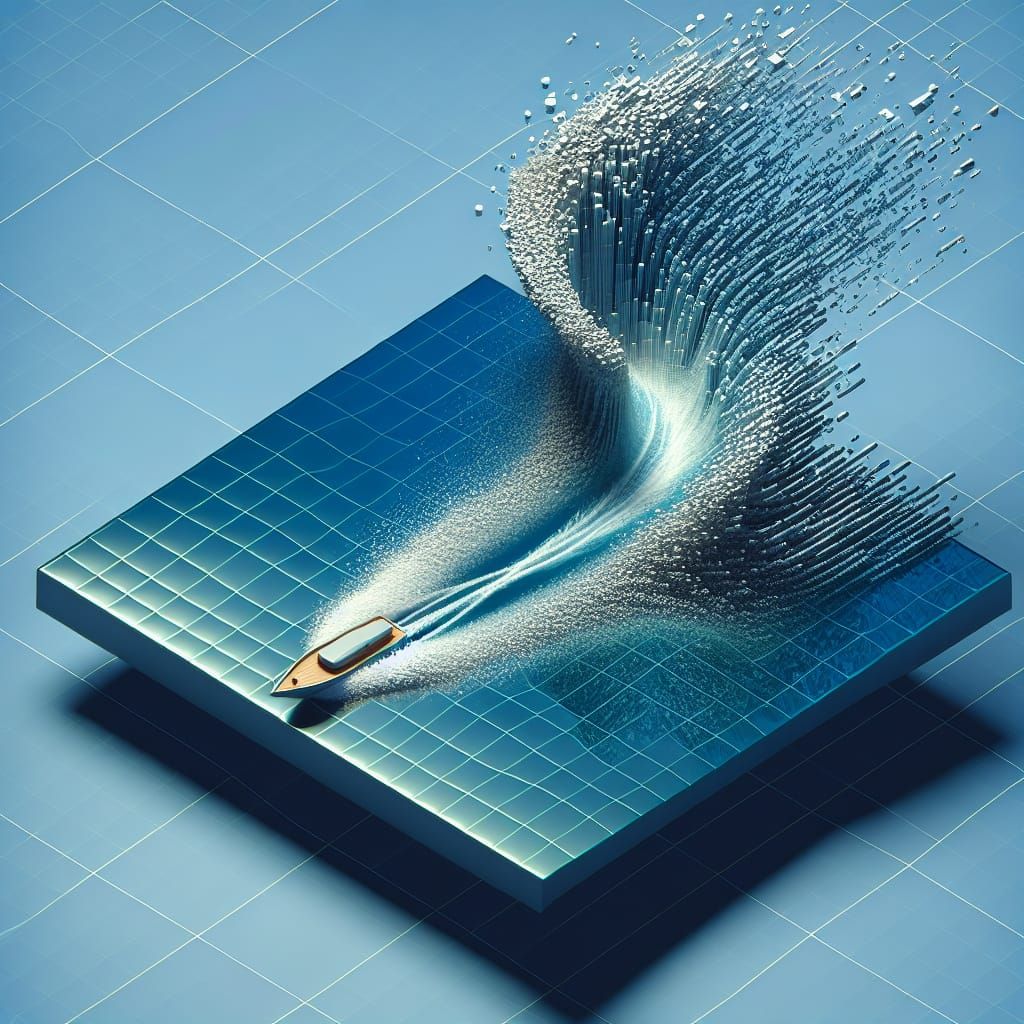 Data-Skiff Races Across Simulated Sea