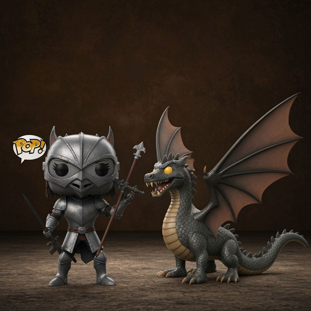 Knight Fighting Dragon as Funko Pop Figurine