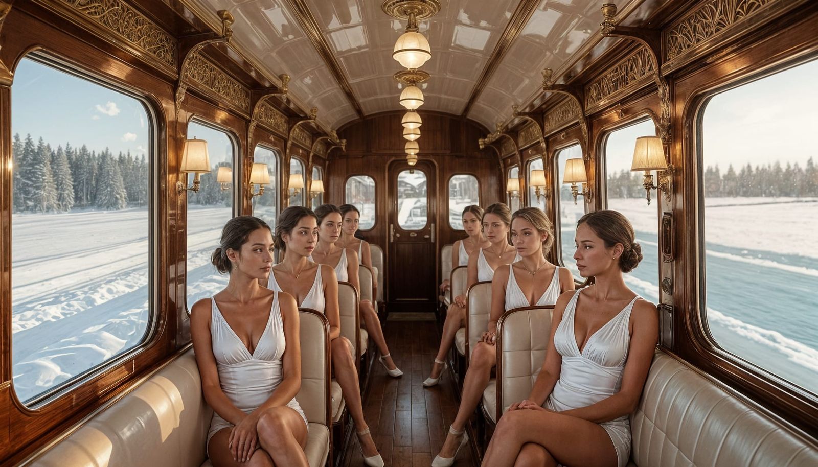 Luxury Train Journey to a Winter Beach