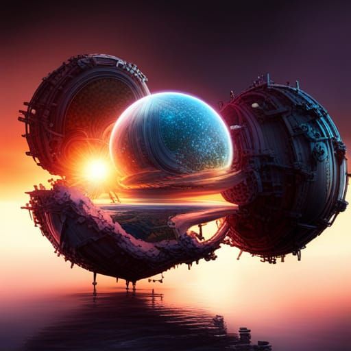 Mystical Spheres: A Dark Fantasy Concept Art