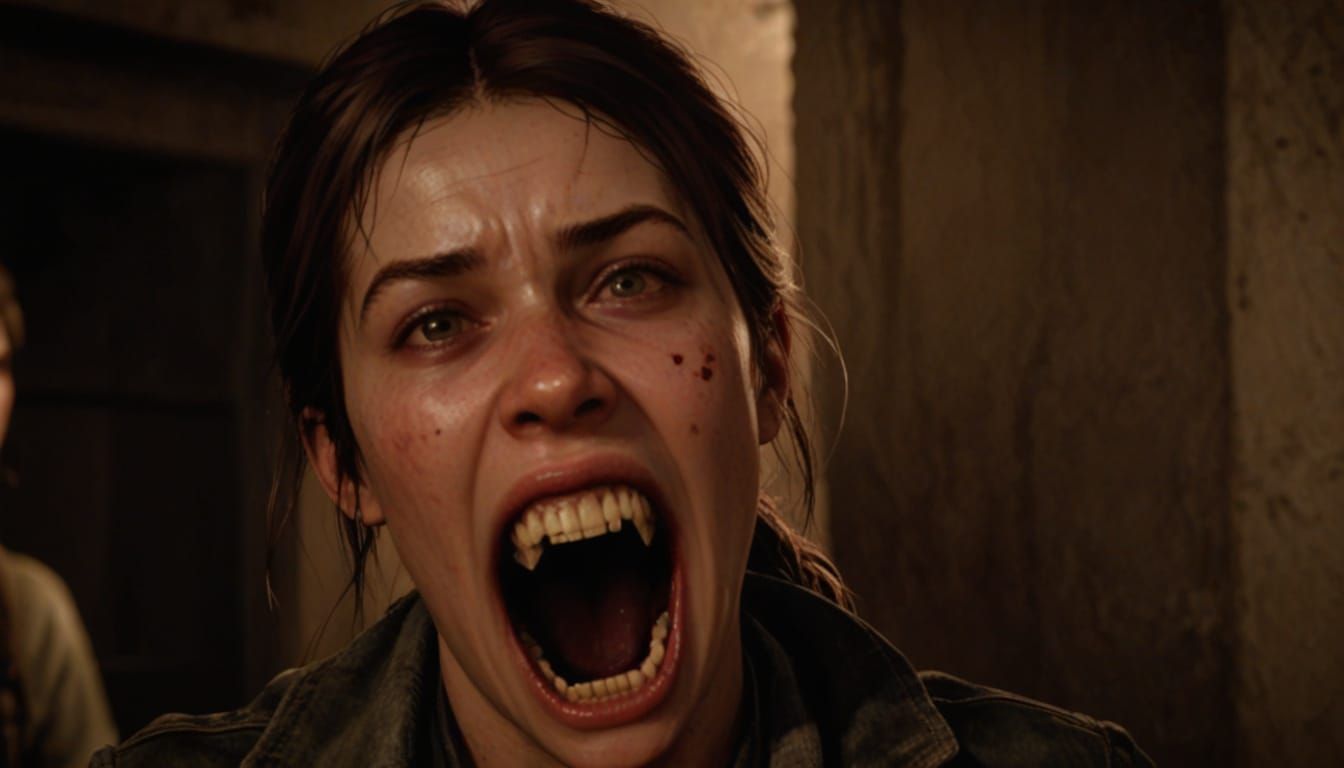 Ellie Williams as a Cyberpunk Vampire