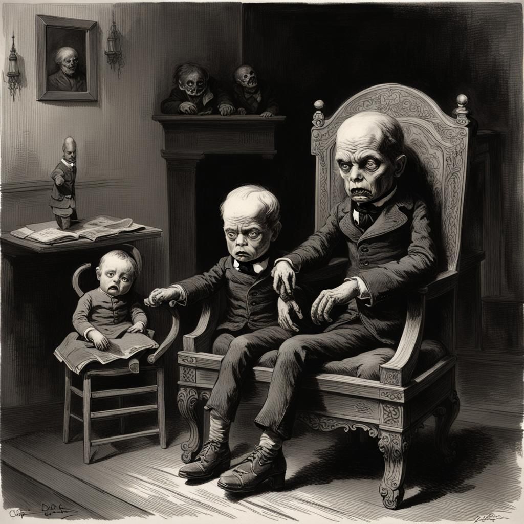 Horrific Porcelain Dolls Restrain Child: Dark Art