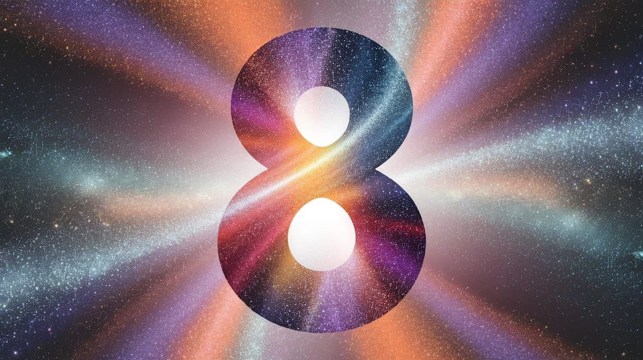 Ethereal Number 8 in Cosmic Abstraction
