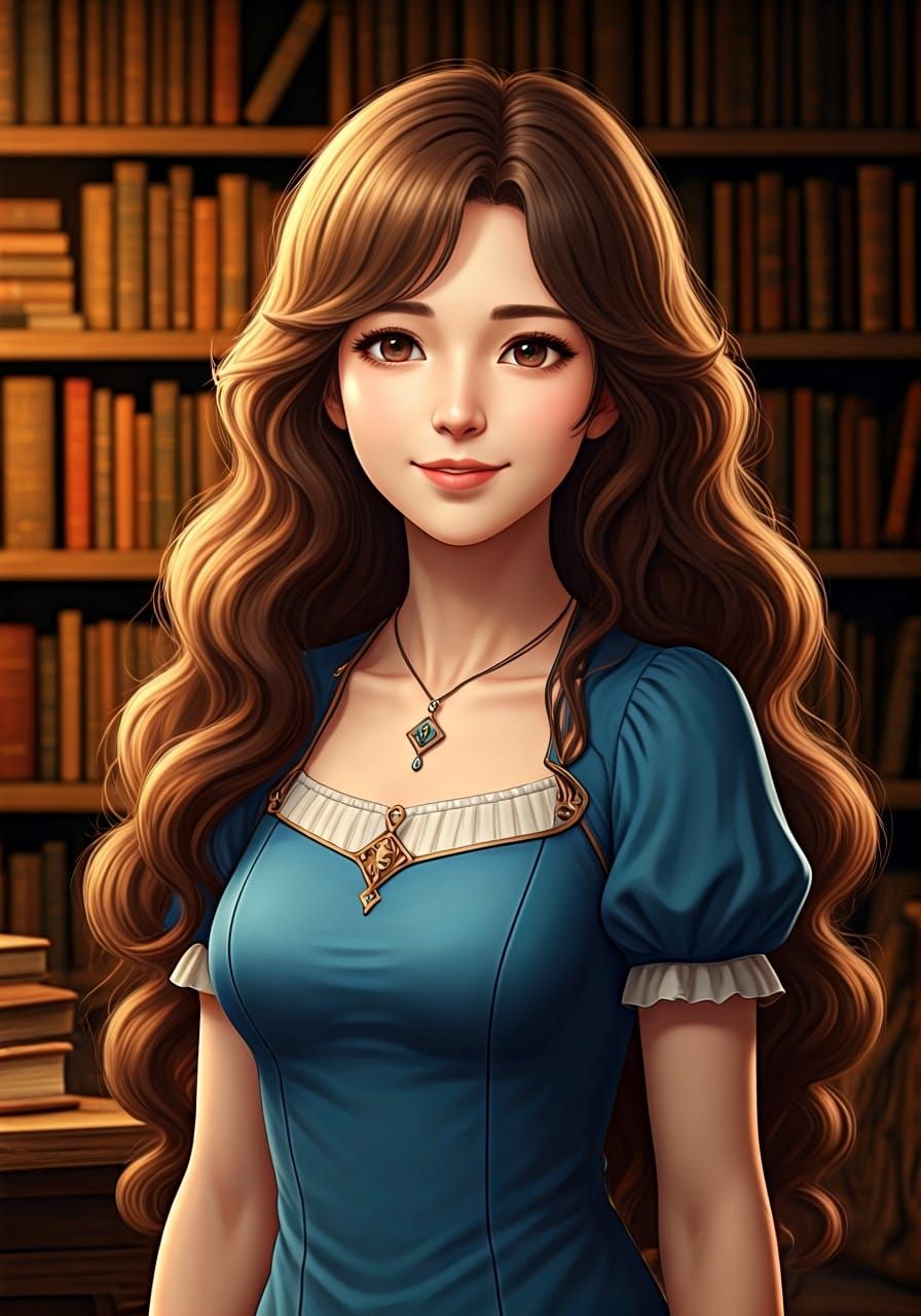 Medieval Woman in Underground Anime Library