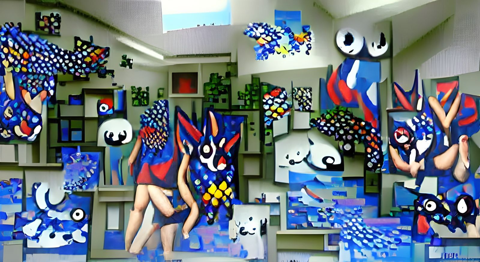 Matisse Style Pixel Art Surrealism