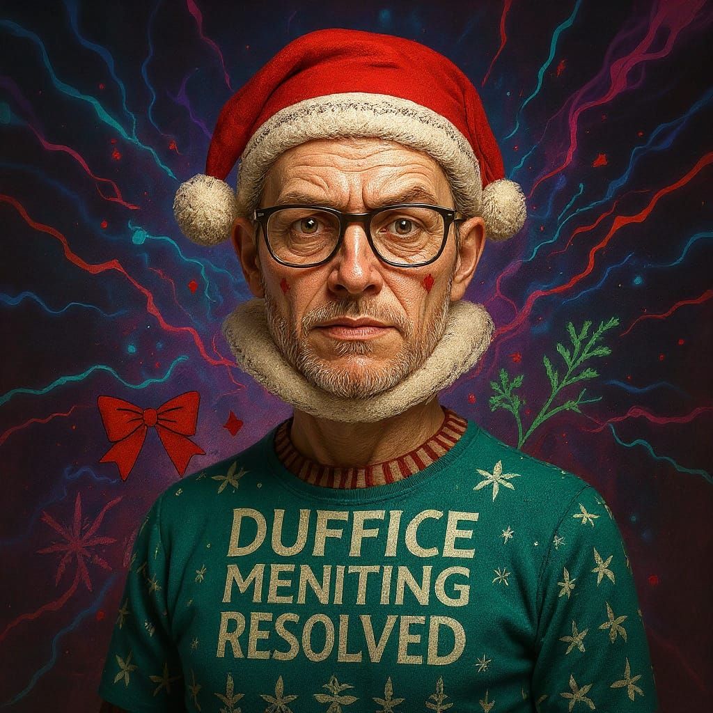 Sarcastic Office Drone in Hyperrealistic Splash Art