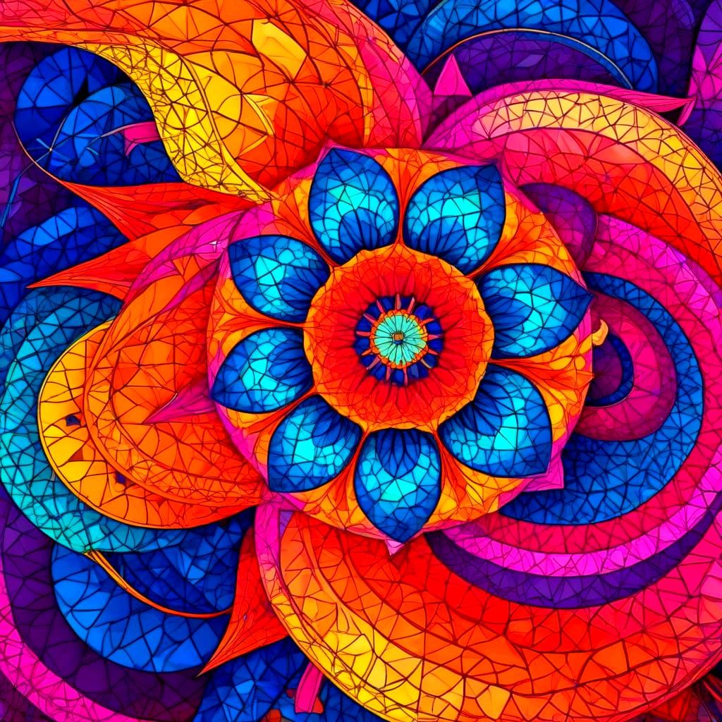 Intricate Spirograph Geometric Pattern