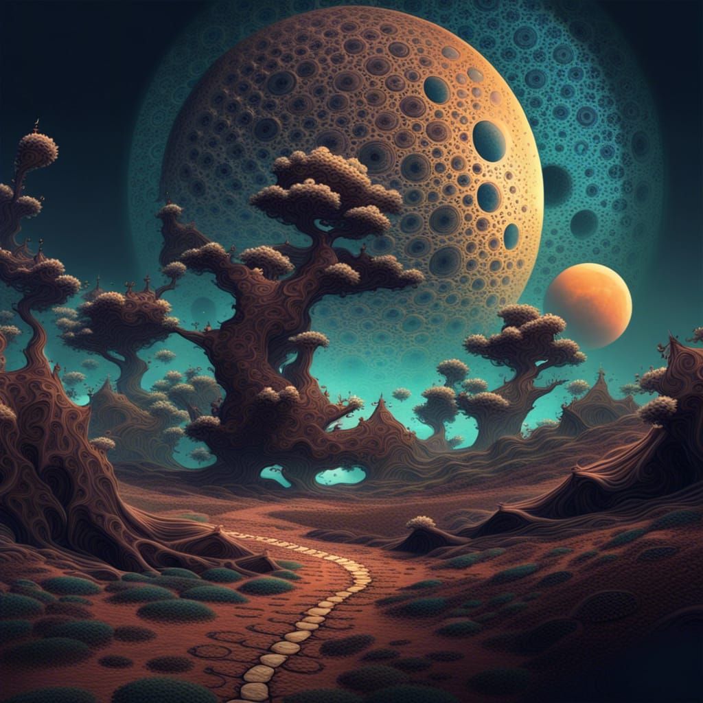 Lunar Lore fractal landscape