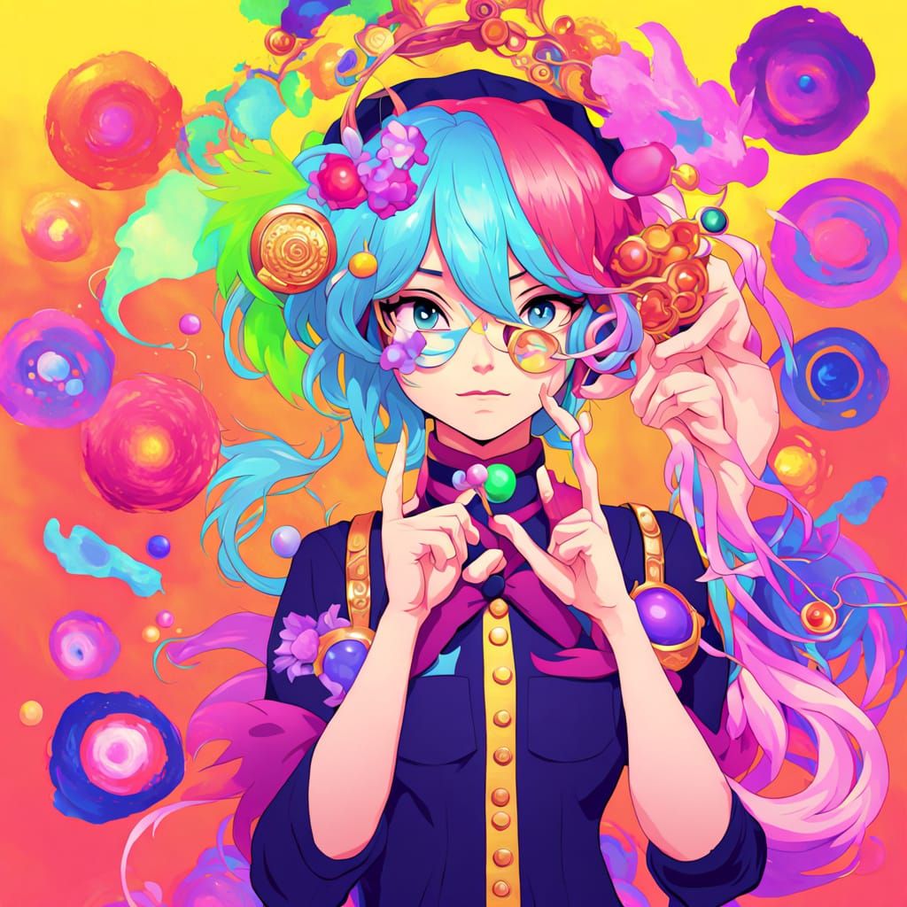 Vibrant AI Art: Intelligent Assistant Reporting Status in Fu...