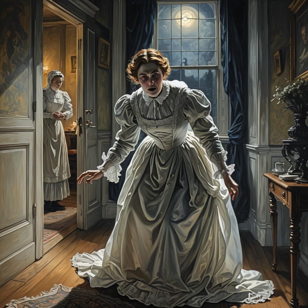 Ghostly Spectre Appears in Edwardian Drawing Room