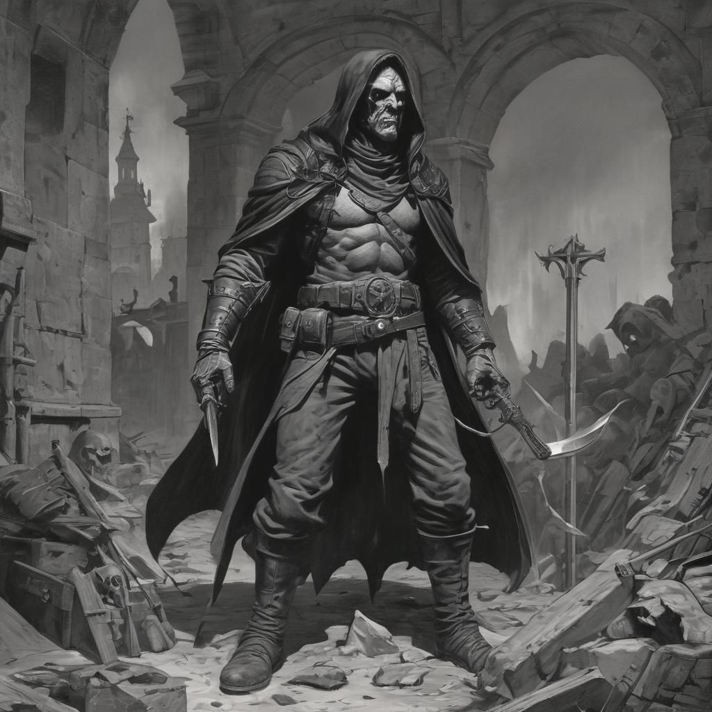 Grimdark Image in a Dark Fantasy Style