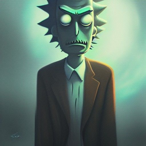 Sinister Rick and Morty Artwork