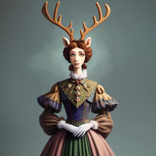 Muppet in Schiaparelli Outfit, Ethereal Fantasy Style