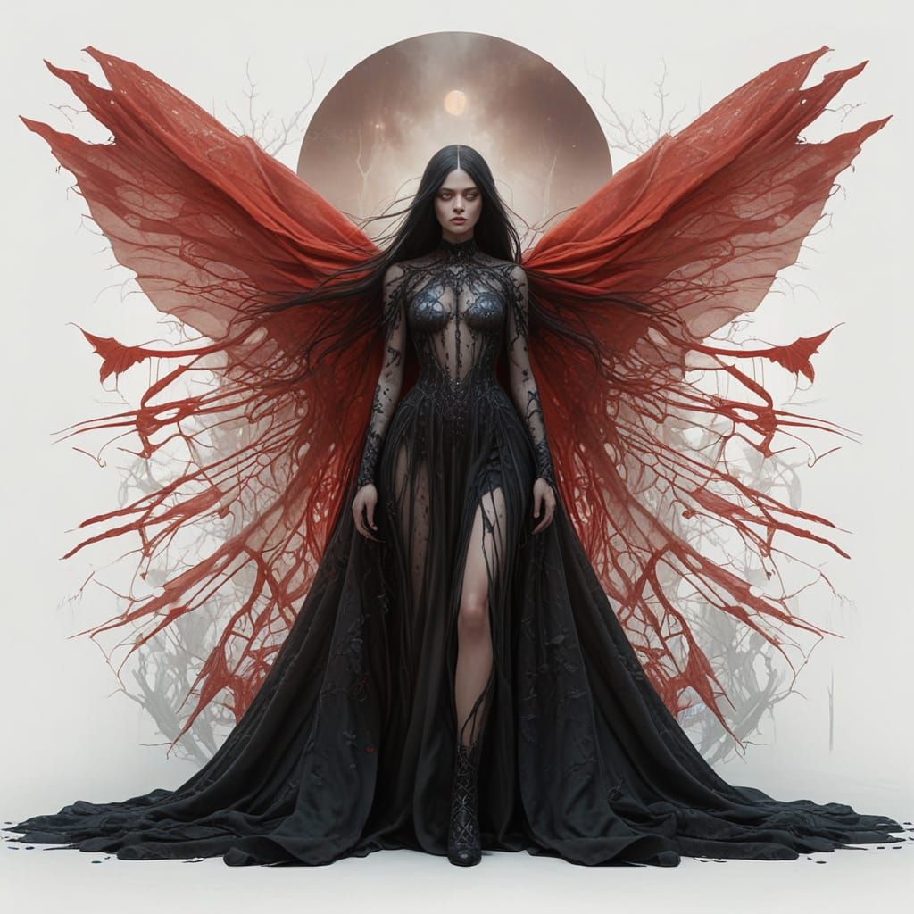 Ethereal Beauty in a Haunting Foggy Forest