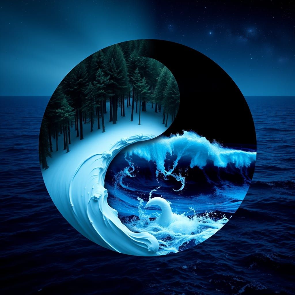 Surreal Yin and Yang Dualism in Nature