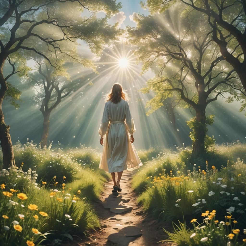 Dreamlike Sunshine Through Clouds