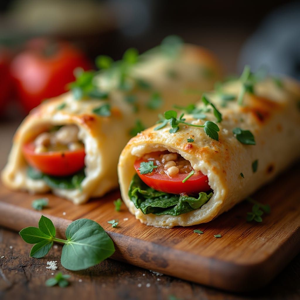 Savory Chicken Rolls with Fresh Herbs and Melted Cheese