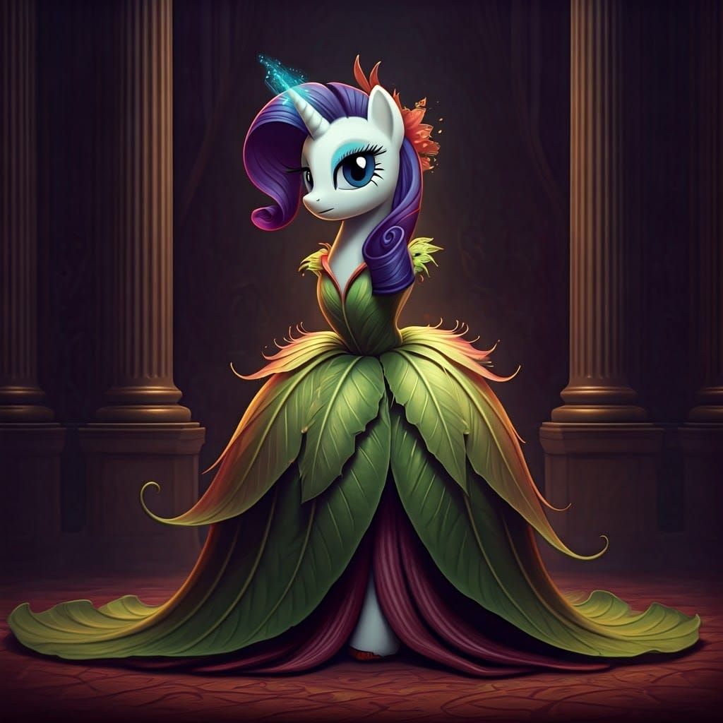 Elegant Rarity in a Venus Flytrap Dress