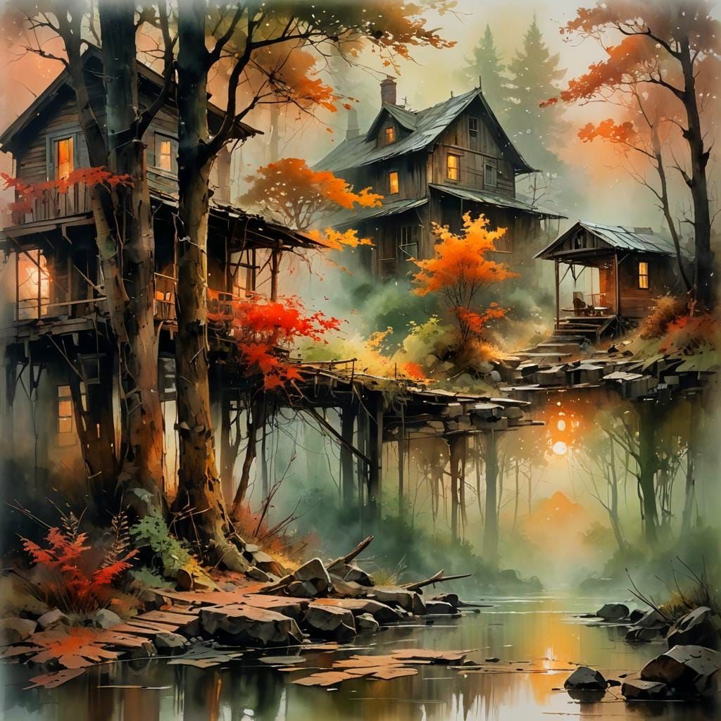 The Floating Houses Of Brundt Forest