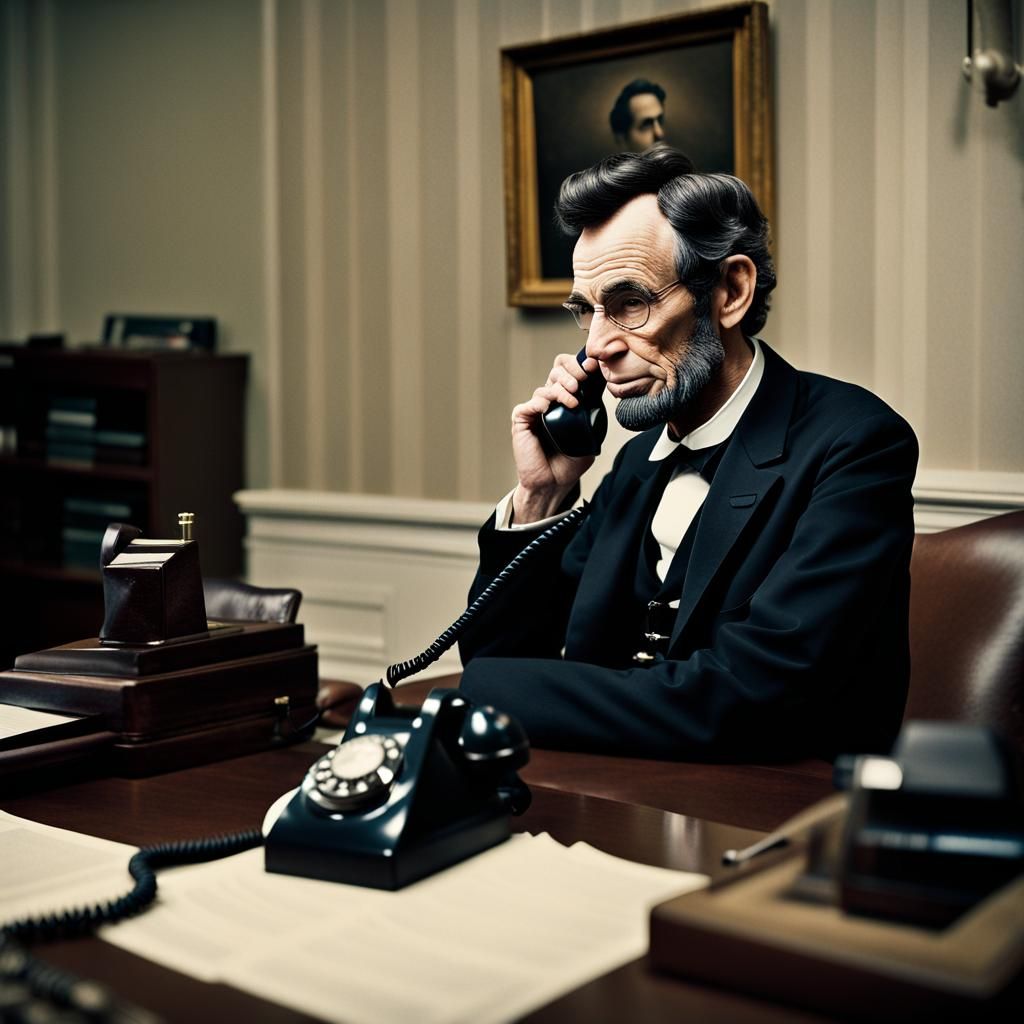 Abraham Lincoln in White House Situation Room