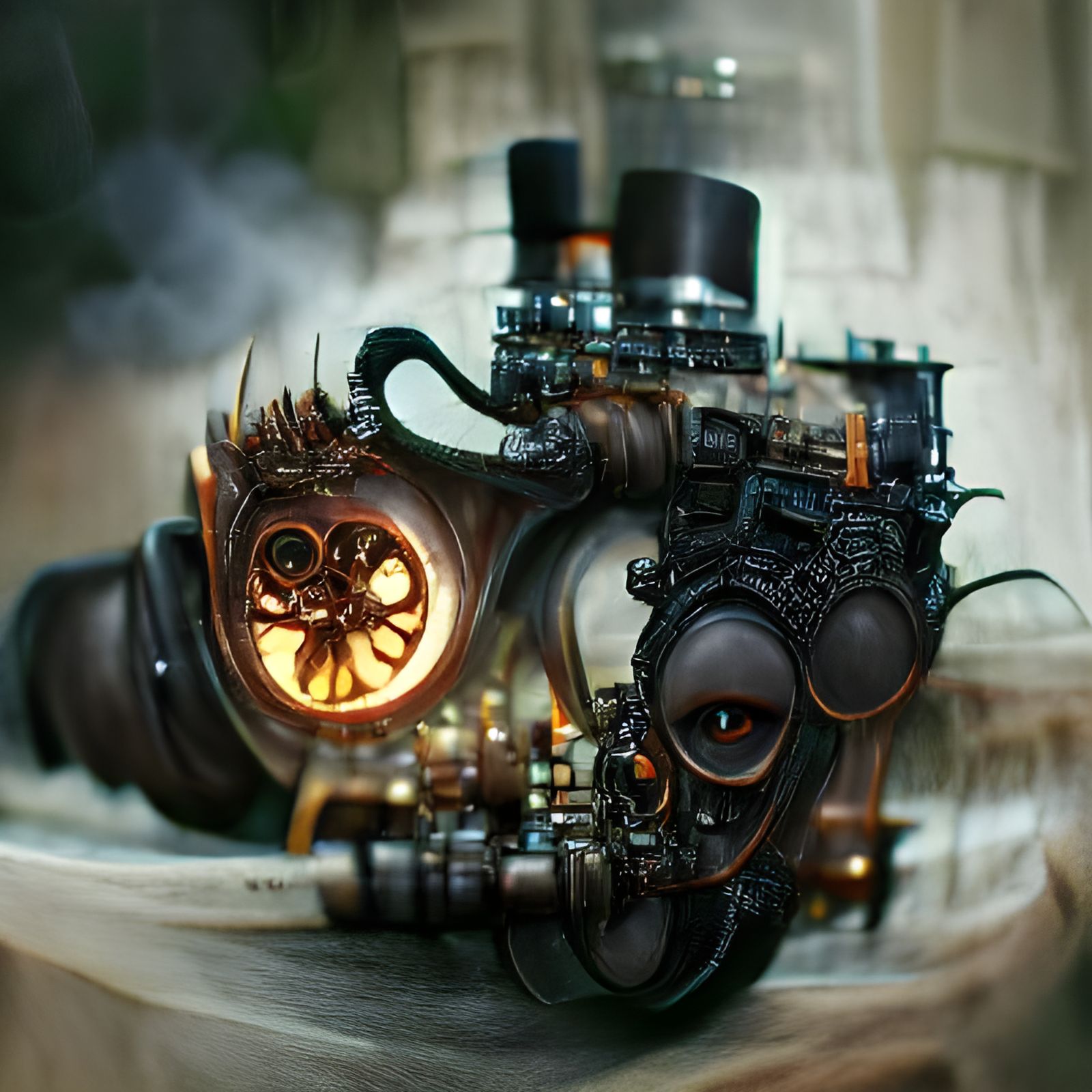 Sinister Steampunk Engine Art