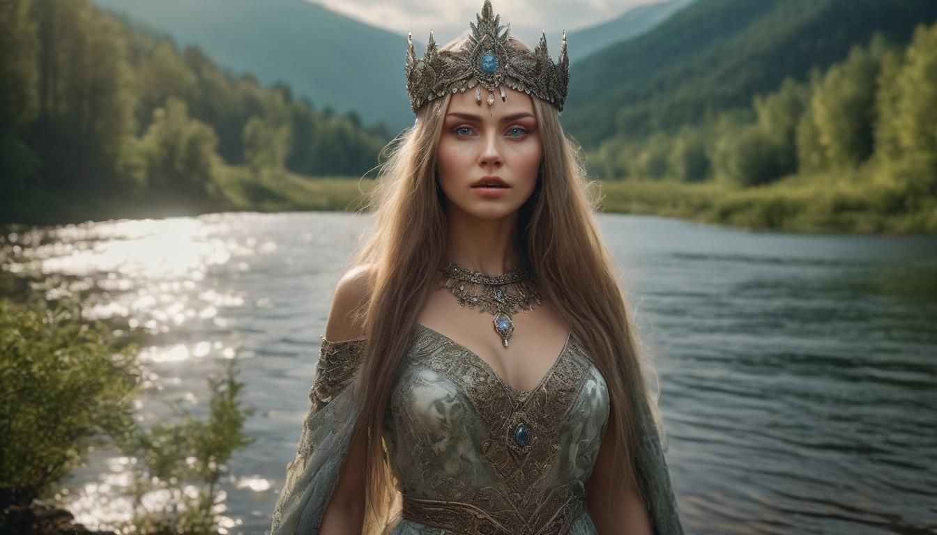 Slavic Enchantress Portrait in Hyperrealistic Detail