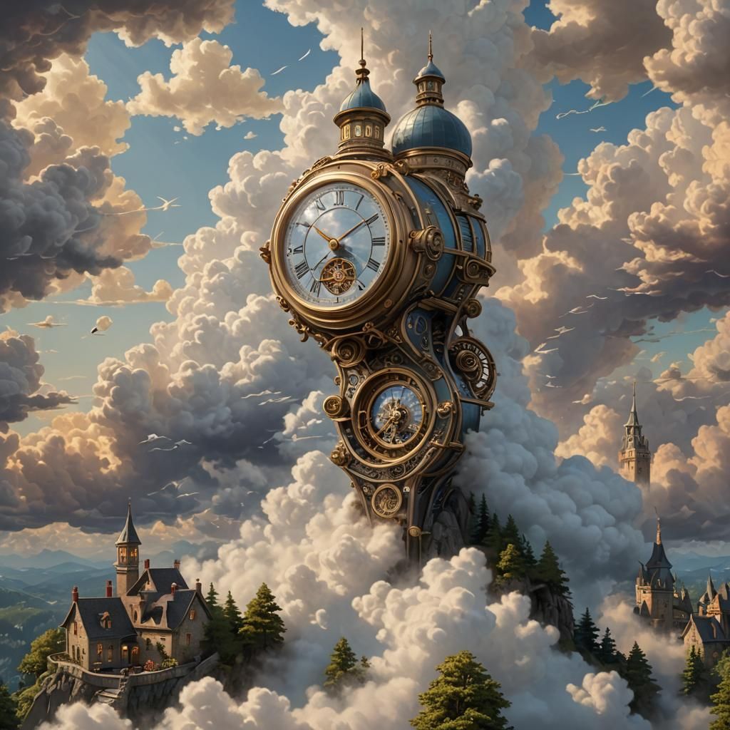 Surreal Cloud Sphere in a Dramatic Landscape