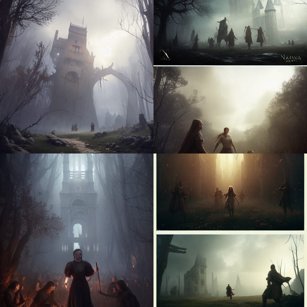 Dark Fantasy Plague Tale Scene in 8k Resolution