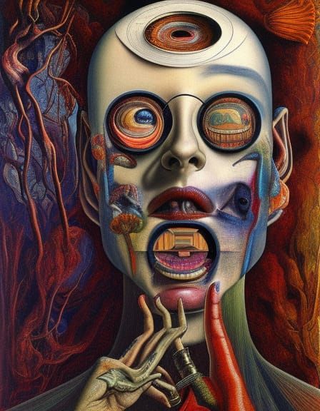 Surrealist Self-Portrait in Post-Apocalyptic Wonderland